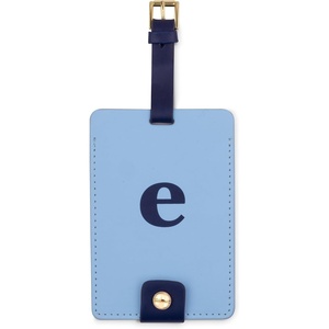 image:imageKate Spade New York Leatherette Luggage Tag with Secure Strap Colorful Suitcase Identifier for Travel Monogram Bag Tag ID TE