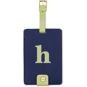 image:imageKate Spade New York Leatherette Luggage Tag with Secure Strap Colorful Suitcase Identifier for Travel Monogram Bag Tag ID TH