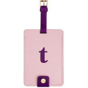 image:imageKate Spade New York Leatherette Luggage Tag with Secure Strap Colorful Suitcase Identifier for Travel Monogram Bag Tag ID TT