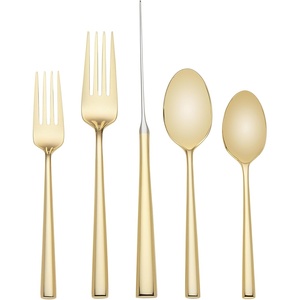image:imageKate Spade New York Malmo Satin 20Piece Flatware Set 475 LB Metallic5Piece Place Setting  Gold