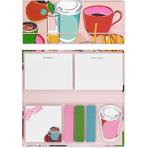 image:imageKate Spade New York Padfolio with 7 Sticky Note Pads Studying Essentials Set Includes Cute Sticky Notes with 75 Sheets Per Notepad Rise and ShineRise and Shine