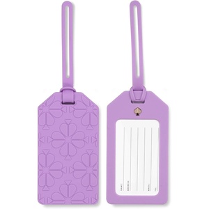image:imageKate Spade New York Purple Silicone Luggage Tag with Strap Spade Flower Purple