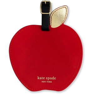 image:imageKate Spade New York Round Red Vegan Leather Luggage Tag for Women Durable Suitcase ID Tag AppleApple