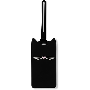 image:imageKate Spade New York Silicone Luggage Tag with Durable Strap Suitcase Identifiier Black Cat