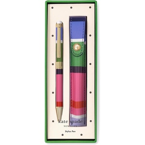 image:imageKate Spade New York Stylus Pen for Touch Screens Metal Ballpoint Pen with Black Ink and Storage Pouch Sunny Day Stripe