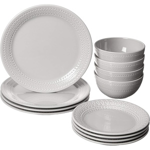 image:imageKate Spade New York Willow Drive8482 12Piece Dinnerware Set 1775 LB TaupeGrey12Piece Place Setting