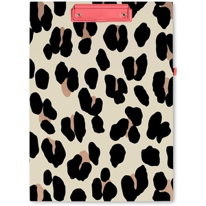 image:imagekate spade new york A4 Clipboard Folio with Low Profile Clip Professional Padfolio Includes Lined Notepad Pen Loop and Pocket Ocean StripeForest Feline