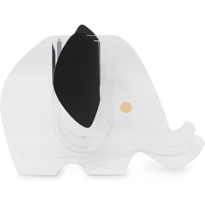 image:imagekate spade new york Acrylic Elephant Shaped Vase with Faux Leather Ears Decorative Mini Planter or Desk Pot Elephant