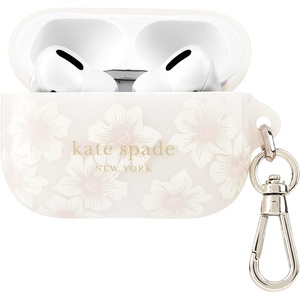 image:imagekate spade new york AirPods Pro Protective Case with Keychain Ring  Multi Floral Black and White Compatible with AirPods Pro 2nd  1st GenerationHollyhock Cream