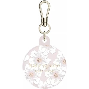 image:imagekate spade new york AirTag Holder with Gold Ring Clip  Protective Case for Apple AirTag  Hollyhock CreamHollyhock Cream