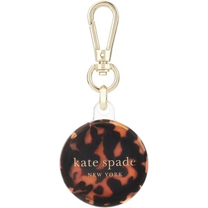 image:imagekate spade new york AirTag Holder with Gold Ring Clip  Protective Case for Apple AirTag  Hollyhock CreamTortoiseshell