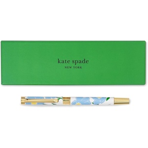 image:imagekate spade new york Black Ink Ballpoint Pen with Reusable Gift Box Professional Office Pen for Women Accepts Standard Refills Sunshine Floral
