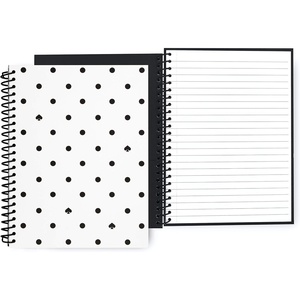 image:imagekate spade new york BlackWhite Mini Spiral Notebook 825 x 675 Journal Notebook with 112 Lined Pages Black Spade DotBlack Spade Dot