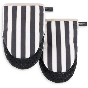 image:imagekate spade new york Botanical Stripe Mini Oven Mitt 2Pack Set 55 x 8 GreenPinkBlackBeige