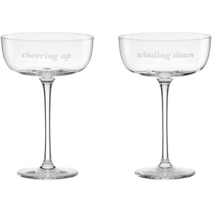 image:imagekate spade new york Bottoms Up amp Top Me Off Hiball Glasses Set of 2Coupe Glasses