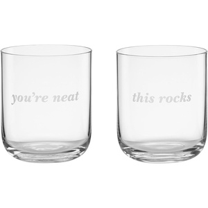 image:imagekate spade new york Bottoms Up amp Top Me Off Hiball Glasses Set of 2Double Old Fashioned Glasses