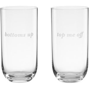 image:imagekate spade new york Bottoms Up amp Top Me Off Hiball Glasses Set of 2High Ball Glasses  Set of 2