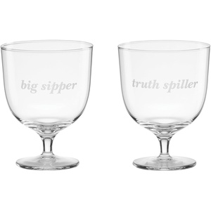 image:imagekate spade new york Bottoms Up amp Top Me Off Hiball Glasses Set of 2Wine Glasses  Big Sipper