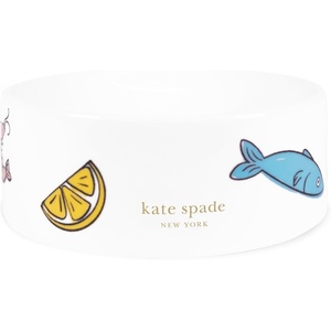 image:imagekate spade new york Cat Bowl Durable Ceramic Pet Bowl for Food and Water Seafood Toss