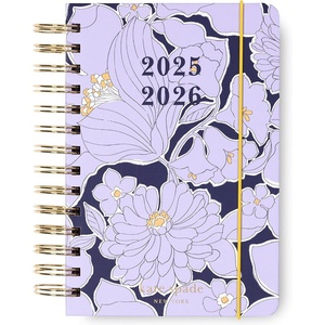 image:imagekate spade new york Daily Planner 20252026 Medium Agenda August 2025December 2026 Hardcover Weekly and Monthly Spiral Planner with Stickers Coastal GardenCoastal Garden