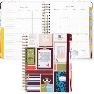image:imagekate spade new york Daily Planner 2026 Mega Agenda January  December 2026 Hardcover Weekly and Monthly Spiral Planner with Stickers Book Club