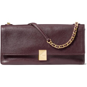 image:imagekate spade new york Deco Glazed Leather Soft Shoulder BagBlackberry Jam