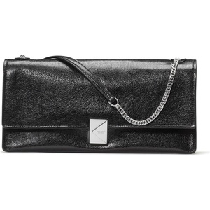 image:imagekate spade new york Deco Glazed Leather Soft Shoulder BagGlazed Black