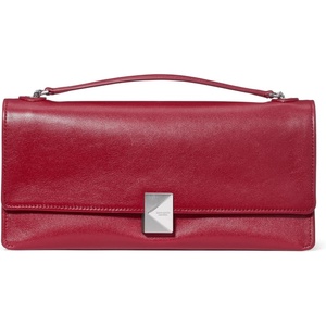 image:imagekate spade new york Deco Glazed Leather Soft Shoulder BagRed Jam