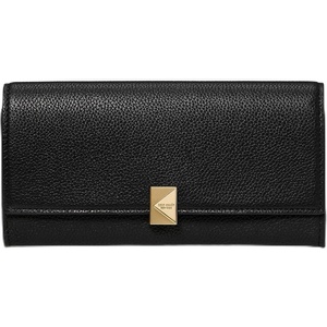 image:imagekate spade new york Deco Pebbled Leather Large Flap WalletBlack