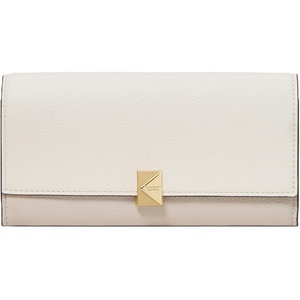 image:imagekate spade new york Deco Pebbled Leather Large Flap WalletColorblock Cashew Milk Multi