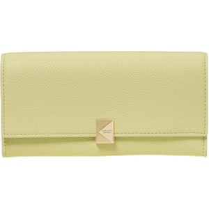 image:imagekate spade new york Deco Pebbled Leather Large Flap WalletPale Citron
