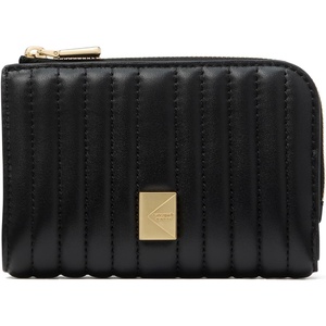 image:imagekate spade new york Deco Quilted Leather Compact Wallet Black