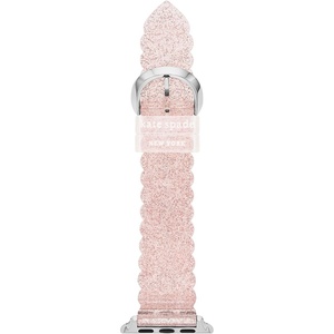 image:imagekate spade new york Designer Interchangeable Leather or Nylon Band Compatible with Your 384041mm andor 42444549mm Apple Watch Series 987654321SE andor Ultra Series 12Pink Glitter
