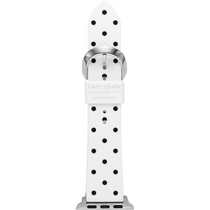 image:imagekate spade new york Designer Interchangeable Leather or Nylon Band Compatible with Your 384041mm andor 42444549mm Apple Watch Series 987654321SE andor Ultra Series 12White