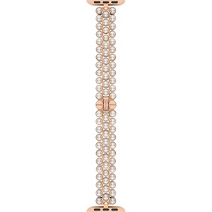 image:imagekate spade new york Designer Interchangeable Stainless Steel Band Compatible with Your 384041mm Apple Watch Series 987654321SERose GoldWhite