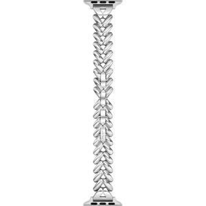 image:imagekate spade new york Designer Interchangeable Stainless Steel Band Compatible with Your 384041mm Apple Watch Series 987654321SESilver Herringbone