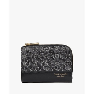 image:imagekate spade new york Devin Compact WalletBlack Multi Spade Flower