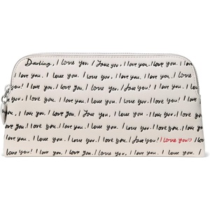 image:imagekate spade new york Devin I Love You Script Embossed Leather PouchCream Multi