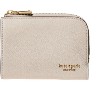 image:imagekate spade new york Devin Pebbled Leather Small Compact WalletCashew Milk