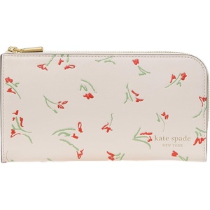 image:imagekate spade new york Devin Pebbled Leather Zip Around Continental WalletCream Multi Vibrant Buds