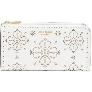 image:imagekate spade new york Devin Pebbled Leather Zip Around Continental WalletPerforated true White