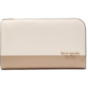 image:imagekate spade new york Devin Saffiano Leather Medium Bifold WalletColorblocked Timeless Taupe Multi