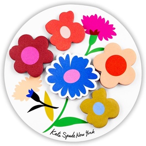 image:imagekate spade new york DieCut Sticky Note Set Studying Essentials Set Includes 5 Cute Heart Sticky Notes with 75 Sheets Per Notepad Gingham Garden