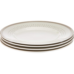 image:imagekate spade new york Dinnerware Porcelain Plates Charlotte Street Grey Collection Accent Plate TaupeAccent Plate