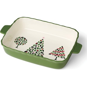 image:imagekate spade new york Evergreen Large Lit Tree Figurine Christmas amp Holiday DecorRectangular Scallop Baking Dish