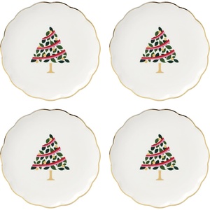 image:imagekate spade new york Evergreen Large Lit Tree Figurine Christmas amp Holiday DecorScallop Tidbit Plates