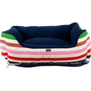 image:imagekate spade new york Fancy Dog Bed 27 x 22 x 12 Pet Mat for Small and Medium Dogs Cute Plush Puppy Bed with Removable Washable Cover and SlipResistant Bottom Adventure StripeAdventure Stripe
