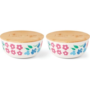 image:imagekate spade new york Floral Fields Container With Lid Set of 2Round Lunch Set