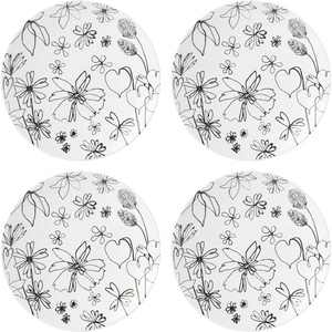 image:imagekate spade new york Garden Doodle Mugs Set of 4 WhiteAccent Plates  Set of 4