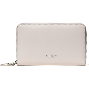 image:imagekate spade new york Halo Fine Grain Leather Medium Zip Around WalletCream